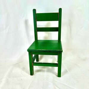 Green Doll Teddybear Wooden Chair